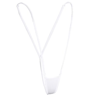 WinChang Women's Sexy G String Sling Shot Mini Monokini Thong Bikini Underwear Swimsuits Swimwear White One Size
