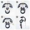 S.E.PEAK 30kN Rescue Figure 8 Descender with Bent-Ear, Rappelling Gear Downhill Equipment Belay Device for Rock Climbing/Aluminum Alloy, Black view 2