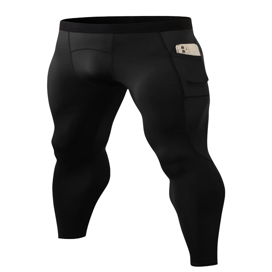 Queerier Mens Compression Pants Cool Dry Workout Leggings Athletic Sports Base Layer Bottoms Running Tights