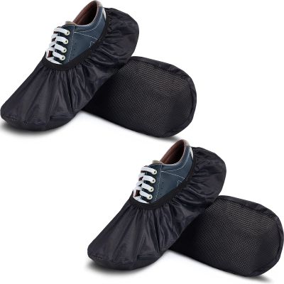 SATINIOR 4 Pcs Black Bowling Shoe Covers XL Non-Slip Bowling Shoe Covers Protector Accessories Modern Sports Supplies for Men Women Adult(XL)