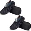 SATINIOR 4 Pcs Black Bowling Shoe Covers XL Non-Slip Bowling Shoe Covers Protector Accessories Modern Sports Supplies for Men Women Adult(XL) view 1