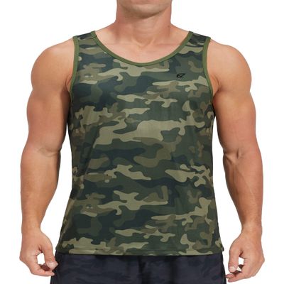 EZRUN Men's Tank Tops Quick Dry Workout Swim Beach Shirts Sleeveless Shirts for Bodybuilding Gym Fitness Training