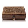 Great Birthday Gift Ideas Handmade Decorative Wooden Jewelry Box With Lock & Key Jewelry Organizer Keepsake Box Treasure Chest Trinket Holder Watch Box Storage Lock Box Housewarming Gifts (Brown) view 1