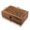 Great Birthday Gift Ideas Handmade Decorative Wooden Jewelry Box With Lock & Key Jewelry Organizer Keepsake Box Treasure Chest Trinket Holder Watch Box Storage Lock Box Housewarming Gifts (Brown) view 3