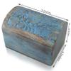 Great Birthday Gift Ideas Handmade Decorative Wooden Jewelry Box Treasure Box Jewelry Organizer Keepsake Box Treasure Chest Trinket Holder Lock Box Watch Box 9 x 6 Inch (Blue) view 3