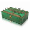 Handmade Decorative Wooden Jewelry Box Tree Of Life Carving & Lock & Key Jewelry Organizer Keepsake Box Treasure Chest Trinket Holder Watch Box Storage Lock Box 8 x 5 Inches (Green) view 3