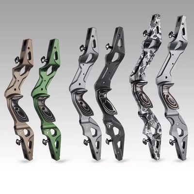 ZSHJGJR 17"/19"/21" ILF Recurve Bow Riser Aluminum CNC Milling Bow Riser Archery American Hunting Bow Handle Right Handed for Archery Bow Hunting Targeting (21 inch, Tactical)