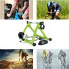 SMSOM Portable Bike Trainer Stand, Indoor Bike Trainer Stand Bicycle Riding Exercise Machine with Magnetic Flywheel and 6 Variable Speed Level, Green view 2