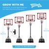 Best Choice Products Kids Height-Adjustable Basketball Hoop System, Portable Game w/Wheels, Fillable Base, 70.5in to 82.3in Height - Clear view 2