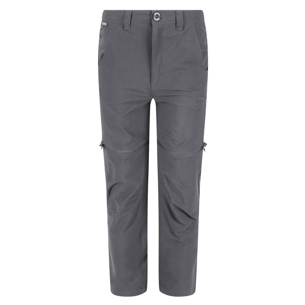 Regatta Childrens/Kids Highton Stretch Zip-Off Walking Pants (11-12 Years) (Seal Grey)