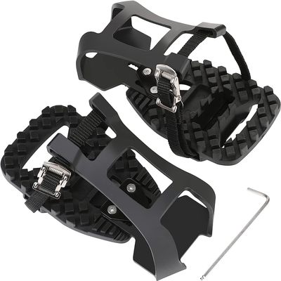 Bike Bicycle Toe Clips Cage ONLY - Compatible with Peloton Bike & Bike+ Pedals Adapters - Convert Look Delta Pedals to Dual Function Pedals - Ride with Sneakers