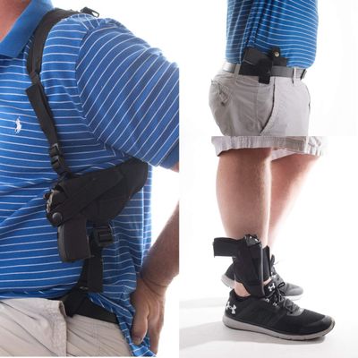 Big Horn Gun Holster LLC Buy 1 GET 2 Ankle Shoulder Concealed Gun Holster Concealed Compatible FITS Ruger LC9s EC9s LC380 3.12" BRL 8