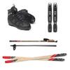 Whitewoods Whitetail Adult Metal Edge Backcountry Cross Country NNNBC Ski Package: Skis, Bindings, Boots, Poles (190 cm Skis, EU Boot Size: 47)
