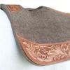 CHALLENGER Horse 32" x 30" Western Contoured Wool Felt Therapeutic Saddle Pad Grey 39177GR view 4
