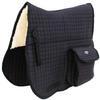 CHALLENGER Horse English Quilted Faux Fur All-Purpose Saddle Pad Black w/Pockets 72152BK view 1