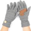 Funky Junque Kids Touchscreen Gloves  Soft Stretchy Knit Winter Gloves for Boys & Girls Ages 47, Warm Cozy Cold Weather Accessories - Heather Grey view 1