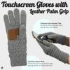 Funky Junque Kids Touchscreen Gloves  Soft Stretchy Knit Winter Gloves for Boys & Girls Ages 47, Warm Cozy Cold Weather Accessories - Heather Grey view 3