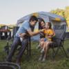 Browning Folding Camping Chairs for Adults - Durable Mesh Fabric Over Sturdy Powder Coated Steel Frame, Armrests Cup Holder, and Shoulder Carry Bag, Charcoal/Pink Buckmark view 2