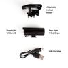 Bike Helmet Light, Helmet Mountable LED Light for Bicycles, Front and Rear Bright Bicycle Light, Waterproof and USB Rechargeable LED Night Light view 2