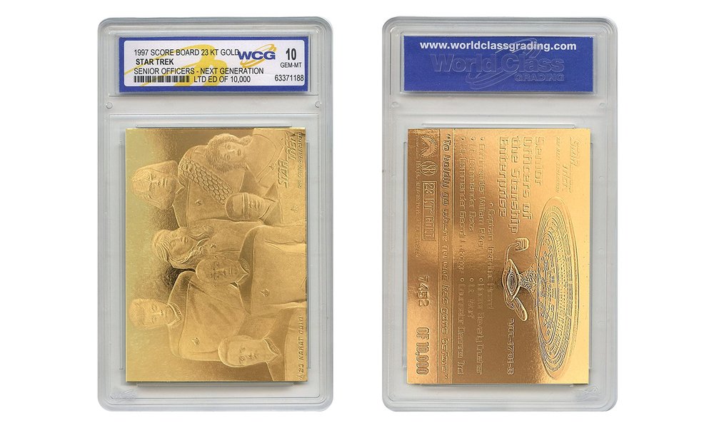 1997 Star Trek Senior Officers Next Gen Scoreboard 23K Gold Card - GEM-Mint 10