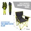 ALPS Mountaineering King Kong Camping Chairs for Adults with Mesh Cup Holders and Pockets, Built Durable and Reliable with Compact Foldable Steel Frame, Charcoal/Citrus view 2
