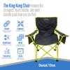 ALPS Mountaineering King Kong Camping Chairs for Adults with Mesh Cup Holders and Pockets, Built Durable and Reliable with Compact Foldable Steel Frame, Charcoal/Citrus view 4