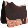 CHALLENGER Horse 32" x 30" Western Contoured Wool Felt Therapeutic Saddle Pad Brown 39177BR view 1