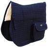 CHALLENGER Horse English Quilted Faux Fur All-Purpose Saddle Pad Navy w/Pockets 72152NV view 1