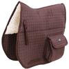CHALLENGER Horse English Quilted Faux Fur All-Purpose Saddle Pad Black w/Pockets 72152BR view 1