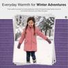 Funky Junque Kids Touchscreen Gloves  Soft Stretchy Knit Winter Gloves for Boys & Girls Ages 47, Warm Cozy Cold Weather Accessories - Violet view 3