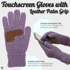 Funky Junque Kids Touchscreen Gloves  Soft Stretchy Knit Winter Gloves for Boys & Girls Ages 47, Warm Cozy Cold Weather Accessories - Violet view 4