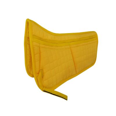CHALLENGER Horse Contoured Wither Relief Quilted Half Pad w/Foam Inserts Yellow 72145YL