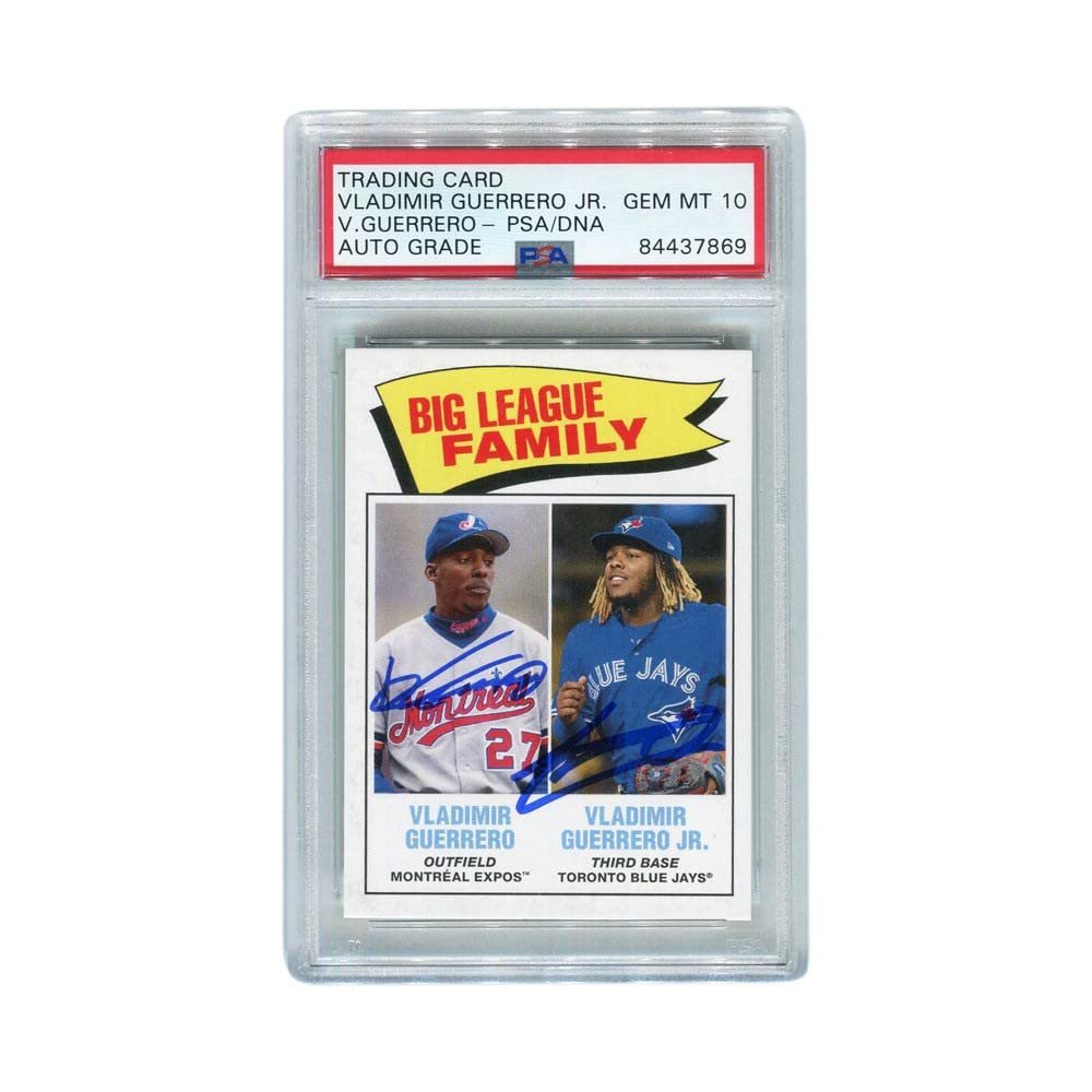 Vladimir Guerrero Jr 2020 Topps TBT 1977 Big League Family Autograph PSA/DNA 10