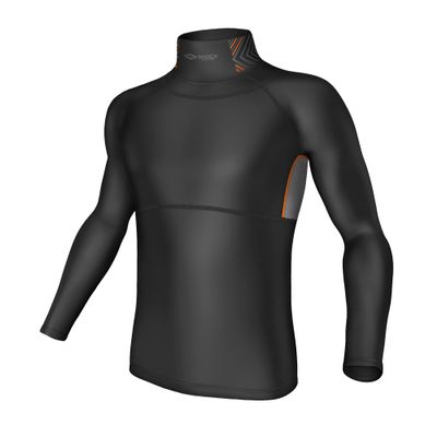Shock Doctor Ultra Comp Neckguard Hockey Shirt LS Black/Grey L