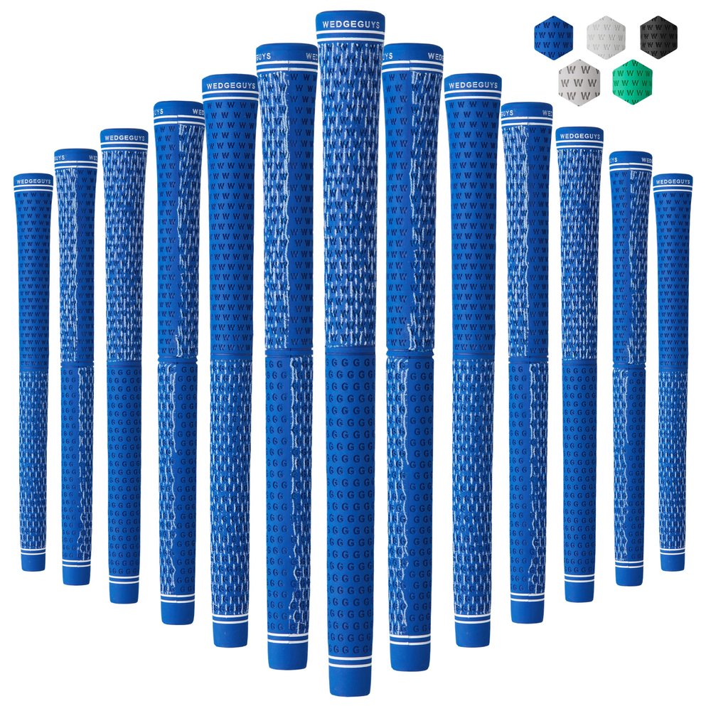Wedge Guys DC Tour Golf Grips 4 Grip Zones for Supreme Comfort & Control - All-Weather Performance Golf Club Grips Replacement for Regripping Wedges Drivers Irons Woods Hybrids, Midsize or Standard