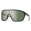 SMITH Boomtown Sunglasses Shield Lens Performance Sports Active Sunglasses for Biking, Running, Fishing & More For Men & Women For Men & Women Black + Grey Green ChromaPop Polarized Lens view 1