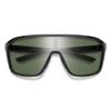 SMITH Boomtown Sunglasses Shield Lens Performance Sports Active Sunglasses for Biking, Running, Fishing & More For Men & Women For Men & Women Black + Grey Green ChromaPop Polarized Lens view 2