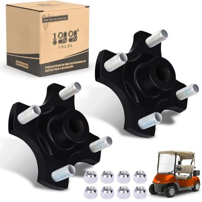 10L0L Golf Cart Rear Axle Hub Assembly Rear Wheel Hub Flange Plate for 2008-up EZGO RXV Gas & Electric Golf Cart 2 Pack OEM# 604112, 615604, 70968-G03