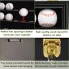 21 Baseball Display Case Wall Mount - UV Protection Lockable Shadow Box with Clear Acrylic Door | Wood Showcase Cabinet for Collectible Balls (Black) view 3