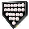 21 Baseball Display Case Wall Mount - UV Protection Lockable Shadow Box with Clear Acrylic Door | Wood Showcase Cabinet for Collectible Balls (Black) view 4