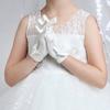 Flower Girls Gloves Short Lace Princess Gloves Bridesmaids Wedding Dress Gloves with Bowknot Pearl Decor for Communion Prom view 4