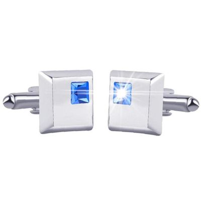2pcs Cufflinks Classic Men Luxury Crystal Cuff Links French Shirt Cufflink Jewelry for Mens Business Wedding