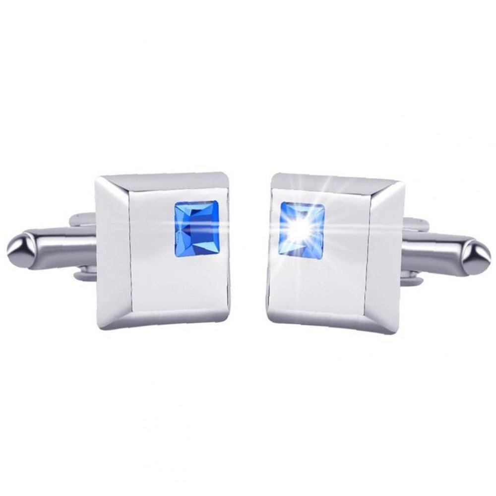 2pcs Cufflinks Classic Men Luxury Crystal Cuff Links French Shirt Cufflink Jewelry for Mens Business Wedding