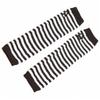 Women Long Elbow Gloves Fashion Striped Fingerless Gloves Winter Knit Arm Warmer for Girls view 2