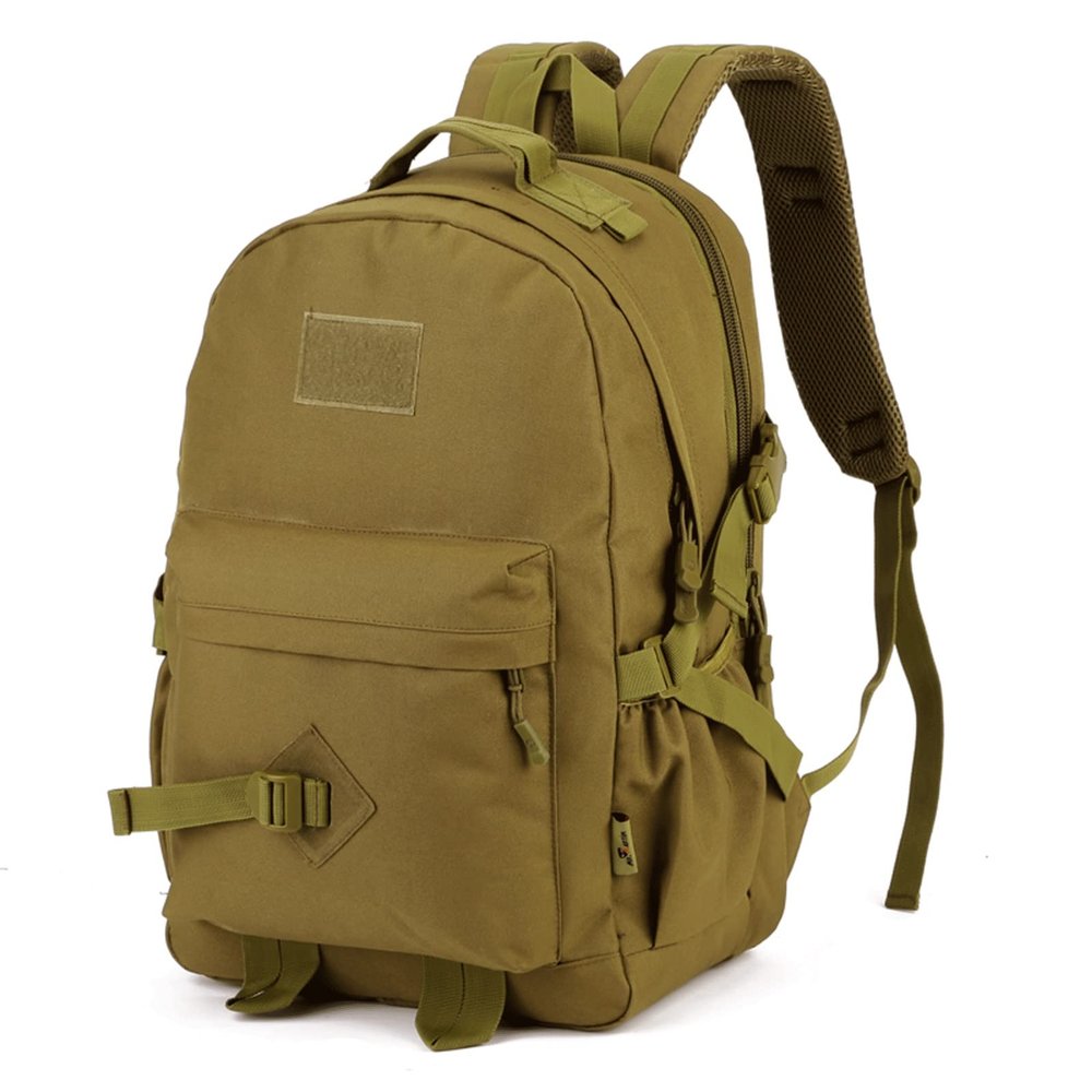 Lfzhjzc Tactical Backpack, Assault Pack, Military Tactical Army Backpack, Simple Backpack, Running, Sports, Fitness, Cycling (Color : Wolf Brown, Size : 40Long)