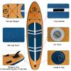 Inflatable Stand Up Paddle Board (6 Inches Thick), ISUP Package W/Premium SUP Accessories & Backpack, Non-Slip Deck,Fins, Adjustable Paddle, Leash, Hand Pump,Standing Boat for Youth & Adult view 2
