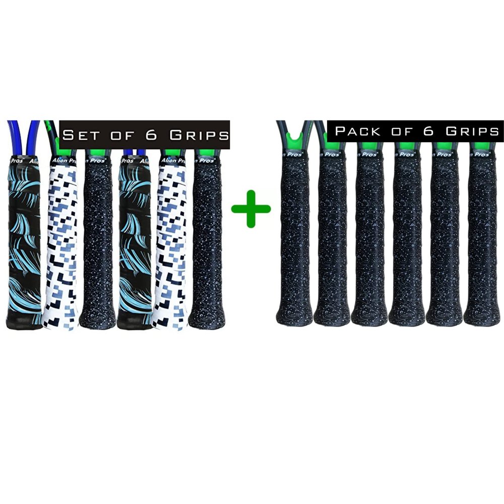 ALIEN PROS 12 Pack Sailor Mix & Magic Tennis Racket Grip Tape  Tac Moisture Feel Tennis Grip  Wrap Your Racquet for High Performance
