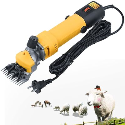XYEJL 690w Electric Shears Sheep Shearing, Professional Fast Electric Wool Shears 6 Gears Speed for Shaving Fur Wool in Sheep, Goats, Cattle, Farm,Yellow-110V