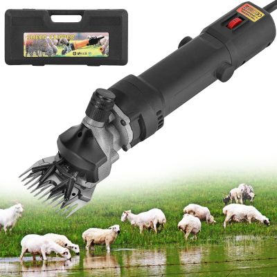 XYEJL 690w Electric Shears Sheep Shearing, Professional Fast Electric Wool Shears 6 Gears Speed for Shaving Fur Wool in Sheep, Goats, Cattle, Farm,Black-110V