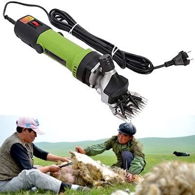 XYEJL 690W Electric Wool Shears, Sheep Clipper Tool Sheep Shears Shearing Machine, 6 Gears Speed for Horse/Cattle/Camel/Pachyderm,FruitGreen-110V